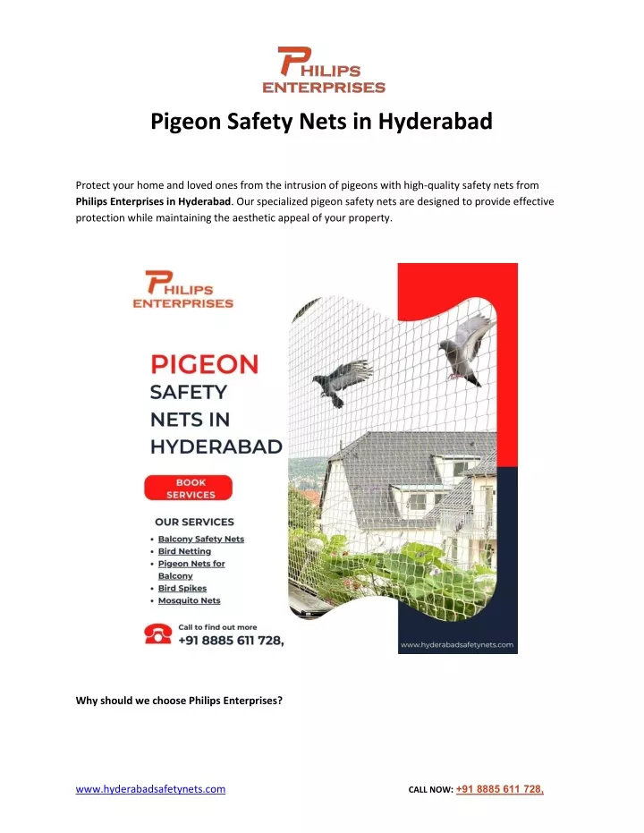 pigeon safety nets in hyderabad