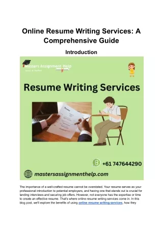online resume writing services a comprehensive