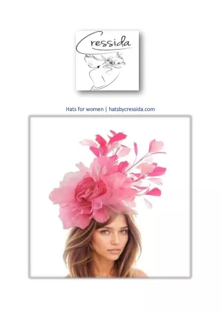Hats for women | hatsbycressida.com