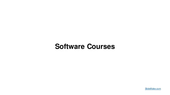 software courses