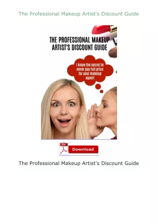 Ebook❤(download)⚡ The Professional Makeup Artist's Discount Guide