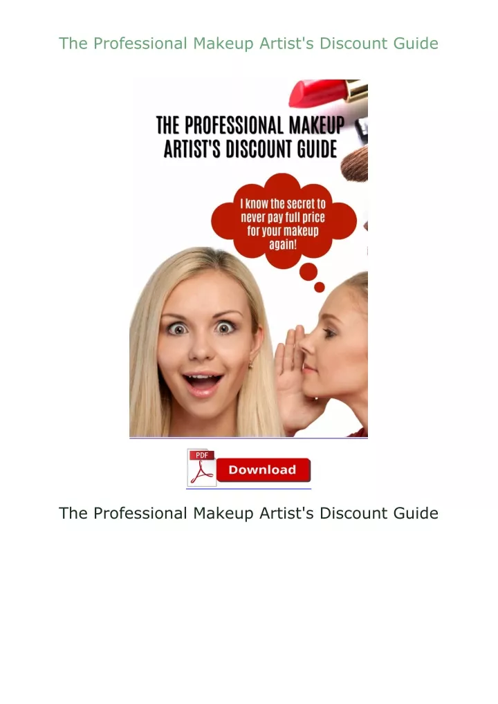 PPT - Ebook (download)⚡ The Professional Makeup Artist's Discount Guide 