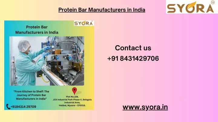 protein bar manufacturers in india