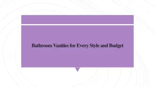 Bathroom Vanities for Every Style and Budget