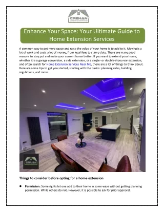 Enhance Your Space Your Ultimate Guide to Home Extension Services