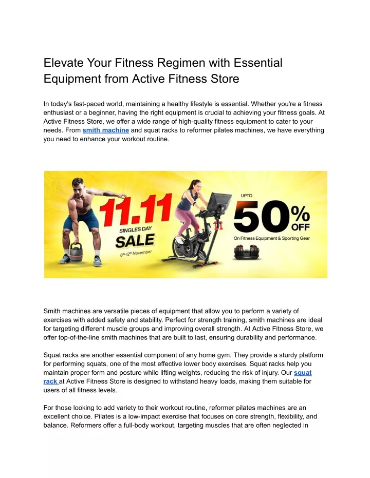 elevate your fitness regimen with essential