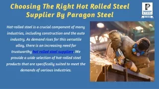 An Overview Of The Hot Rolled Steel Suppliers By Paragon Steel