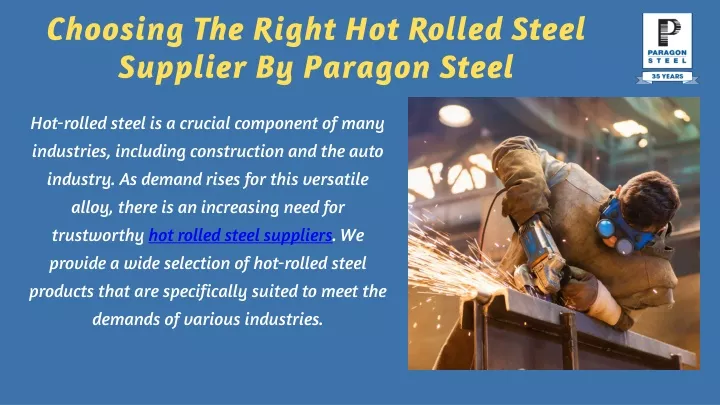 choosing the right hot rolled steel supplier