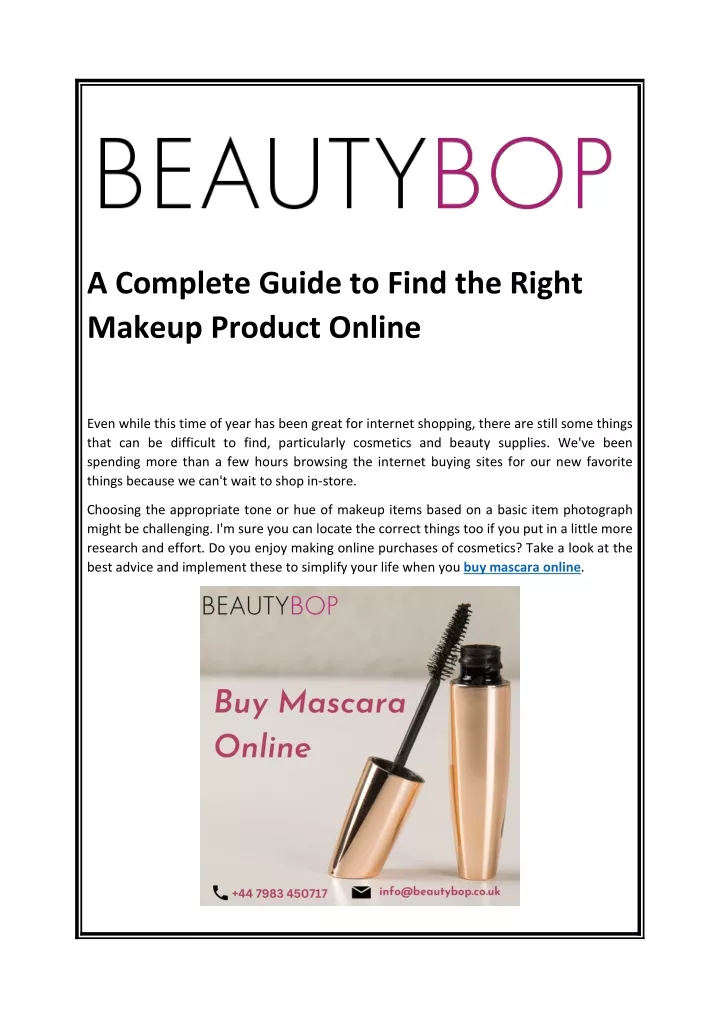 a complete guide to find the right makeup product