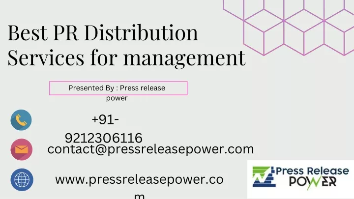 best pr distribution services for management