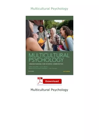 [READ]⚡PDF✔ Multicultural Psychology