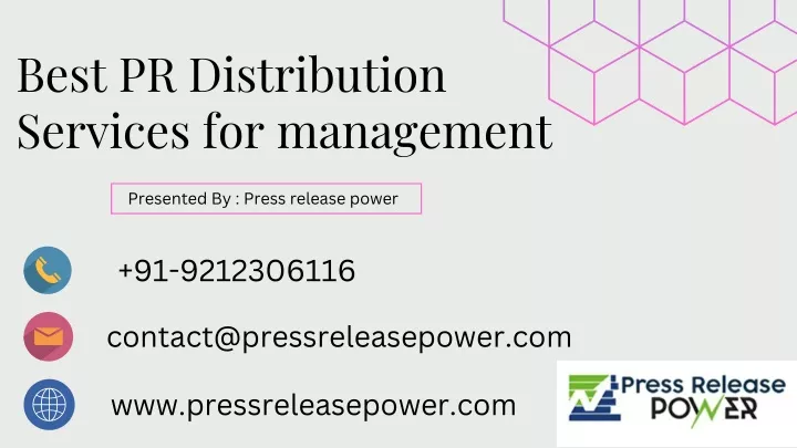 best pr distribution services for management