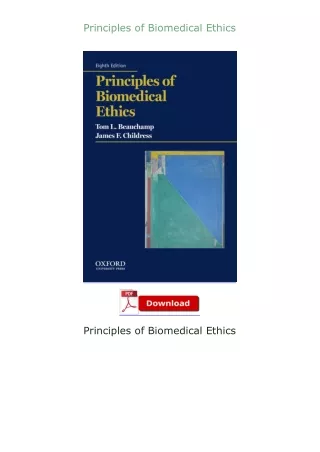Pdf⚡(read✔online) Principles of Biomedical Ethics