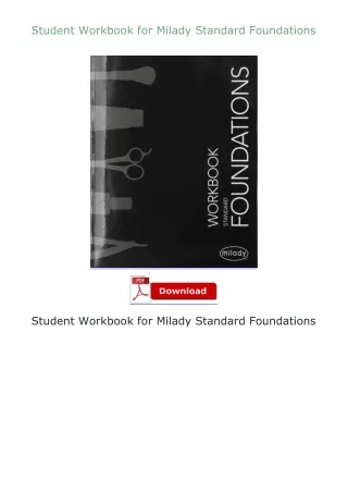 Kindle✔(online❤PDF) Student Workbook for Milady Standard Foundations