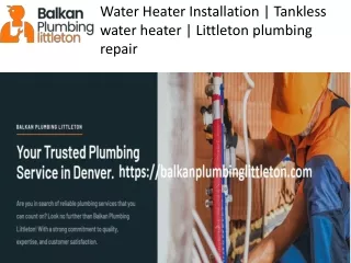 Reliable plumbing services Littleton