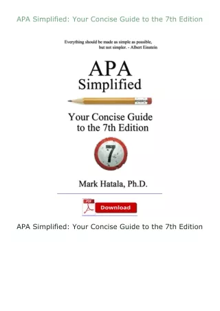 download⚡[EBOOK]❤ APA Simplified: Your Concise Guide to the 7th Edition