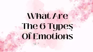What Are The 6 Types Of Emotions