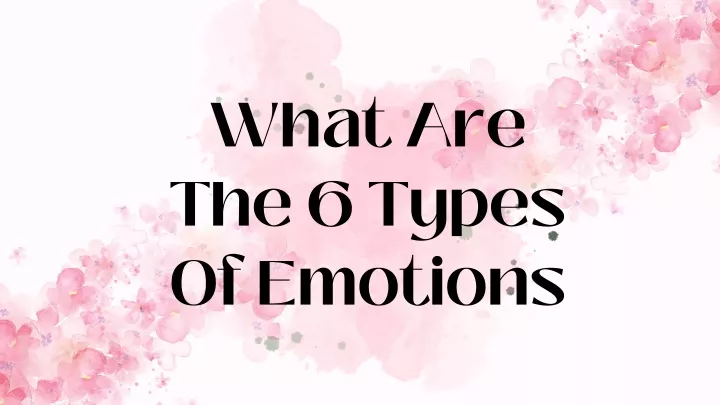 what are the 6 types of emotions