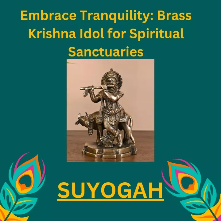 embrace tranquility brass krishna idol