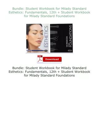 [READ]⚡PDF✔ Bundle: Student Workbook for Milady Standard Esthetics: Fundamentals, 12th + Student Workbook for