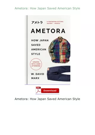 download⚡[EBOOK]❤ Ametora: How Japan Saved American Style