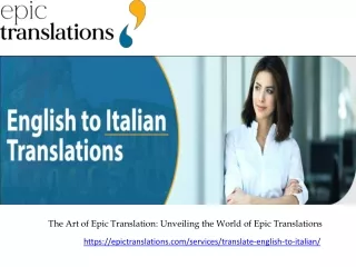 The Art of Epic Translation Unveiling the World of EpicTranslations