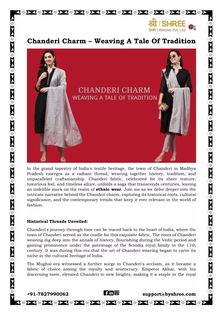 chanderi charm weaving a tale of tradition