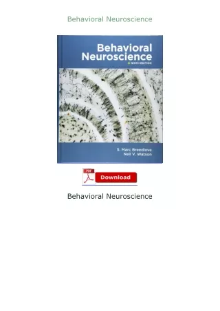 PDF✔Download❤ Behavioral Neuroscience