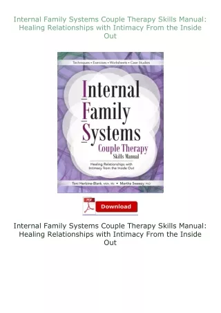 Download⚡PDF❤ Internal Family Systems Couple Therapy Skills Manual: Healing Relationships with Intimacy From t