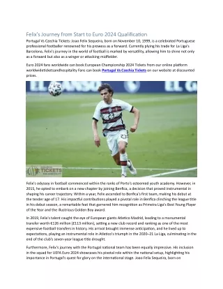felix s journey from start to euro 2024