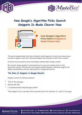 How Google’s Algorithm Picks Search Snippets Is Made Clearer Now