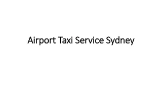 Airport Taxi Service Sydney