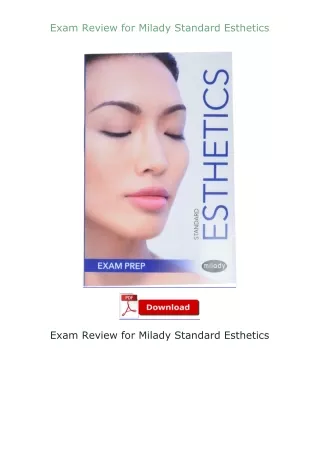 book❤[READ]✔ Exam Review for Milady Standard Esthetics