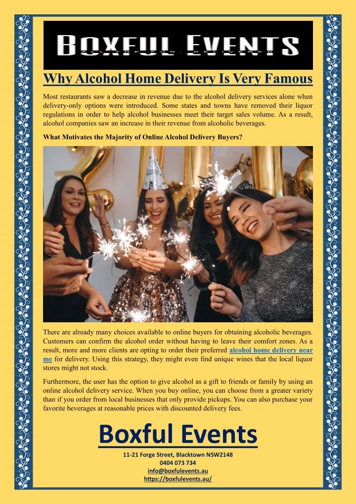 why alcohol home delivery is very famous