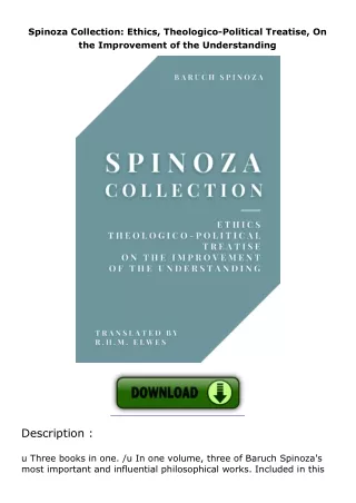 Spinoza-Collection-Ethics-TheologicoPolitical-Treatise-On-the-Improvement-of-the-Understanding