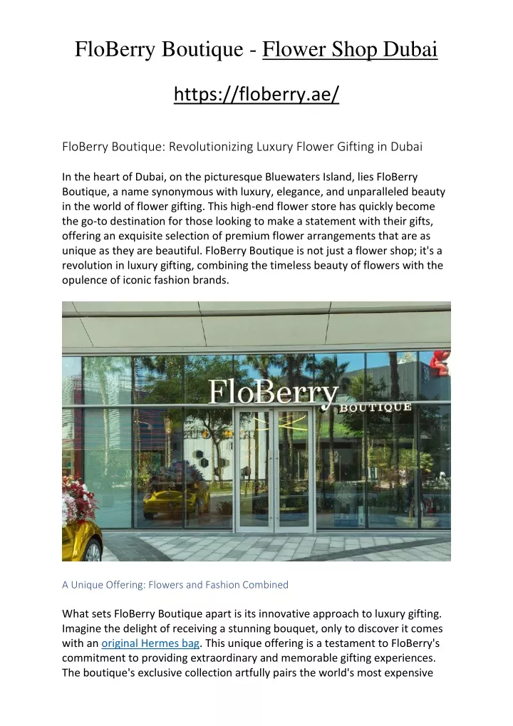 floberry boutique flower shop dubai https