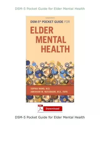 DSM5-Pocket-Guide-for-Elder-Mental-Health
