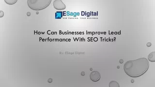 How Can Businesses Improve Lead Performance With SEO Tricks?​
