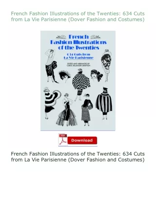 ❤PDF⚡ French Fashion Illustrations of the Twenties: 634 Cuts from La Vie Parisienne (Dover Fashion and Costume