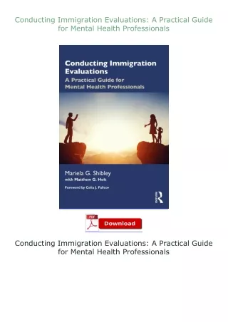 book❤[READ]✔ Conducting Immigration Evaluations: A Practical Guide for Mental Health Professionals