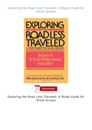 Pdf⚡(read✔online) Exploring the Road Less Traveled: A Study Guide for Small Groups