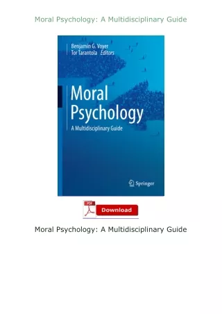 Ebook❤(download)⚡ Moral Psychology: A Multidisciplinary Guide