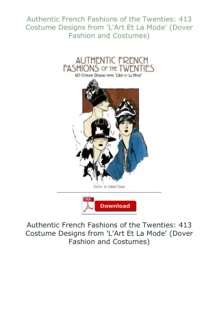 Download⚡ Authentic French Fashions of the Twenties: 413 Costume Designs from 'L'Art Et La Mode' (Dover Fashio