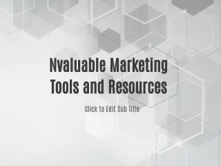 nvaluable marketing tools and resources