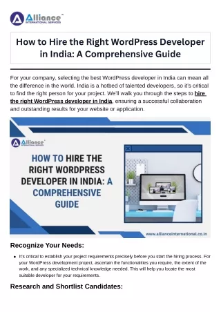 how to hire the right wordpress developer