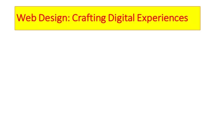 web design crafting digital experiences