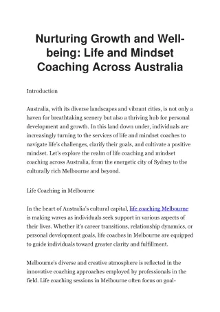 Life Coaching Australia - Transform Your Journey with Expert Guidance