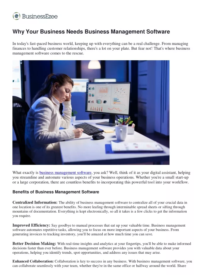 why your business needs business management