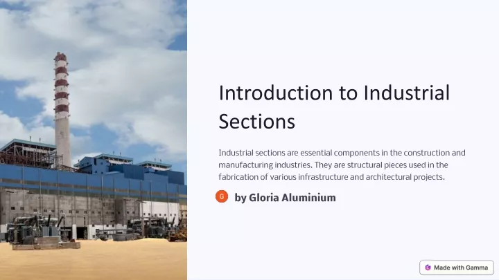 introduction to industrial sections