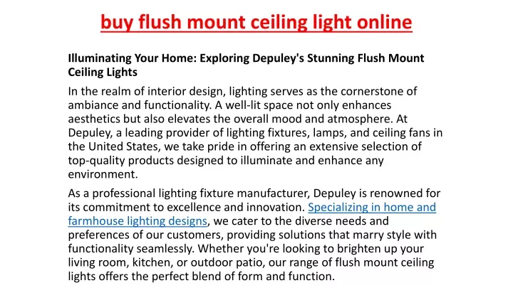 buy flush mount ceiling light online